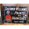Image 1 : Sherwin Williams Paints and Varnishes Enamel Double Sided Sign w/ Flange
