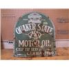 Image 1 : Quaker State Motor Oil "Certified Guaranteed" Enamel Double Sided Sign