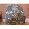 Image 2 : Quaker State Motor Oil "Certified Guaranteed" Enamel Double Sided Sign