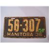 Image 1 : Manitoba Licence Plate 1936