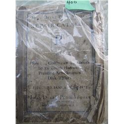 John Deere Plow Works Catalogue "R" 401