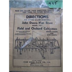 John Deere-Van Brunt Model "CC" Field Orchard Cultivator