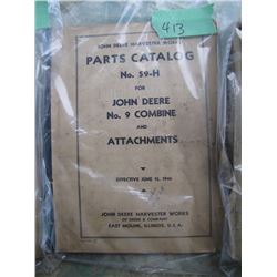John Deere Harvest Works Parts Catalogue 59-H