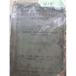 John Deere-Van Brunt Repair Catalogue No 132-M