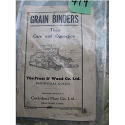 Grain Binders The Frost Wood Company Ltd.