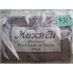 Maxwell Illustrated Price List of Parts 196