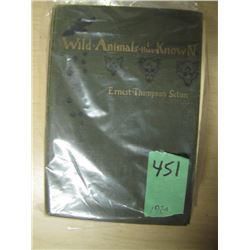 Ernest Thompson Seton "Wild Animals I Have Known" Green Hardcover 1920