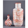 Image 2 : Set 2 Copper Red Brush Pot & Snuff Bottle Qianlong