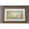 Image 1 : India Ivory Painted Plaque w Frame
