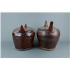 Image 3 : Antique Chinese Wooden Rice Containers 2pcs