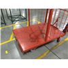 Image 3 : ORANGE 4FT X 5FT CAGED INTERLOCKING WAREHOUSE CART WITH BRAKE