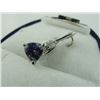 Image 2 : 14KT WHITE GOLD NATURAL TANZANITE AND DIAMOND SET PENDANT WITH ONE TANZANITE(ZOISITE) APPROX