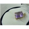 Image 2 : 14KT YELLOW GOLD NATURAL AMETHYST PENDANT WITH ONE NATURAL AMETHYST, APPROX 9.87CARAT