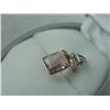 Image 2 : 14KT WHITE GOLD NATURAL PINK TOURMALINE AND DIAMOND SET PENDANT WITH ONE PINK TOURMALINE, APPROX