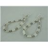 Image 3 : STERLING SILVER TRIBAL STYLE THREE STRAND WHITE OPAL POTCH BEAD NECKLACE WITH STERLING  SILVER