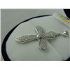 Image 2 : 10KT WHITE GOLD COLOURLESS CUBIC ZIRCONIA CROSS PENDANT WITH 67 CUBIC ZIRCONIA