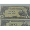 Image 2 : 4X WWII JAPANESE OCCUPIED BURMA 5 RUPEE NOTES