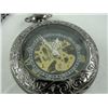 Image 2 : NEW 2 SIDED MECHANICAL SKELETON POCKET WATCH. 2TONES