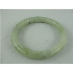 GENUINE HAND CARVED MOSS IN SNOW JADE BRACELET