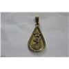 Image 1 : 18KT GOLD AND DIAMOND J PENDANT