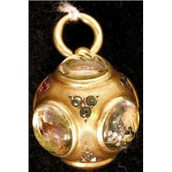 A Victorian pendant, set with Essex crystals of game birds and set with rubies and sapphires and...