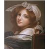 Image 1 : Late 19th Century British School. Portrait of a head and shoulders of a young lady wearing a whit...