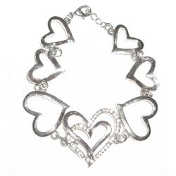 Heart Shaped Charm Bracelet