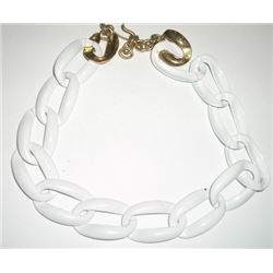 White Metal Chain Necklace