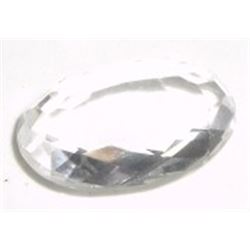31.10 CARAT CLEAR QUARTZ GEMSTONE DIAMOND OVAL CUT AND FACETED GEM!! GEM CAME OUT OF SAFE!!