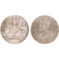 1923 Australian KGV Sixpence - PCGS MS 63
