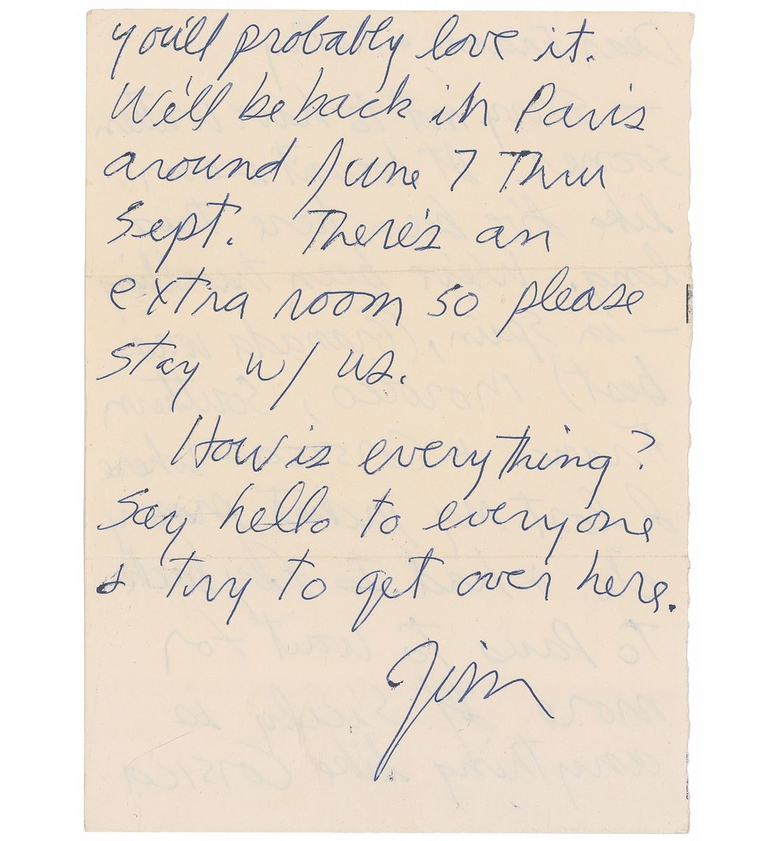 Jim Morrison Letters Jim Morrison Autograph Letter Signed