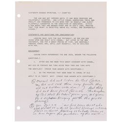 Johnny Cash Handwritten Religious Homework
