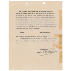 Thelonious Monk Signed Document