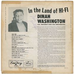 Dinah Washington Signed Album