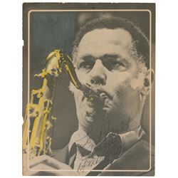 Dexter Gordon Signed Program Photograph