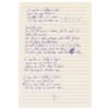 Image 1 : Counting Crows: Adam Duritz Handwritten Lyrics