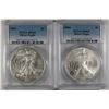 Image 1 : 2004 & 2005 AMERICAN SILVER EAGLES, PCGS MS-69