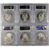 Image 2 : 2002, 2003, 2004, 2005, 2006 & 2007 AMERICAN SILVER EAGLES, ALL PCGS MS-69!
