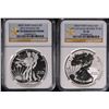 Image 1 : 2013 AMERICAN SILVER EAGLE WEST POINT SET NGC SP/RP 70 BOX/COA 2 COINS