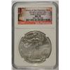 Image 1 : 2014 (S) AMERICAN SILVER EAGLE DOLLAR NGC MS 70 EARLY RELEASE TROLLEY LABEL