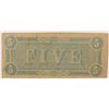 Image 2 : 1864 $5 CONFEDERATE STATES OF AMERICA NOTE (T-69) VF