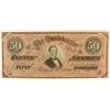 Image 1 : 1864 $50 CONFEDERATE STATES OF AMERICA NOTE (T-66) CU-63