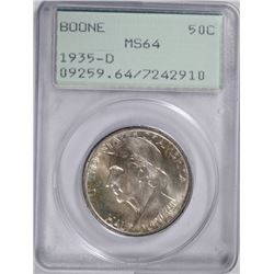 1935-D BOONE COMMEN HALF DOLLAR PCGS MS-64 (OGH)