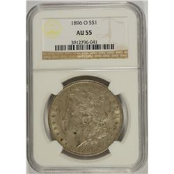 1896-O MORGAN DOLLAR NGC AU-55