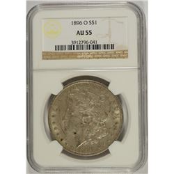 1896-O MORGAN DOLLAR NGC AU-55