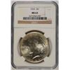 Image 1 : 1924 PEACE DOLLAR NGC MS-63