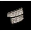 Image 1 : 14KT White Gold 2.53ctw Fancy Black Diamond Ring