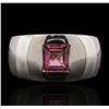 Image 1 : 18KT White Gold 1.40ct Pink Tourmaline Ring
