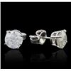 Image 2 : 14KT White Gold 1.93ctw Diamond Stud Earrings