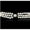 Image 3 : 14KT White Gold Pearl and Diamond Necklace